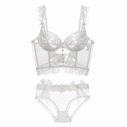 Embroidered Lace Bra Panty Set